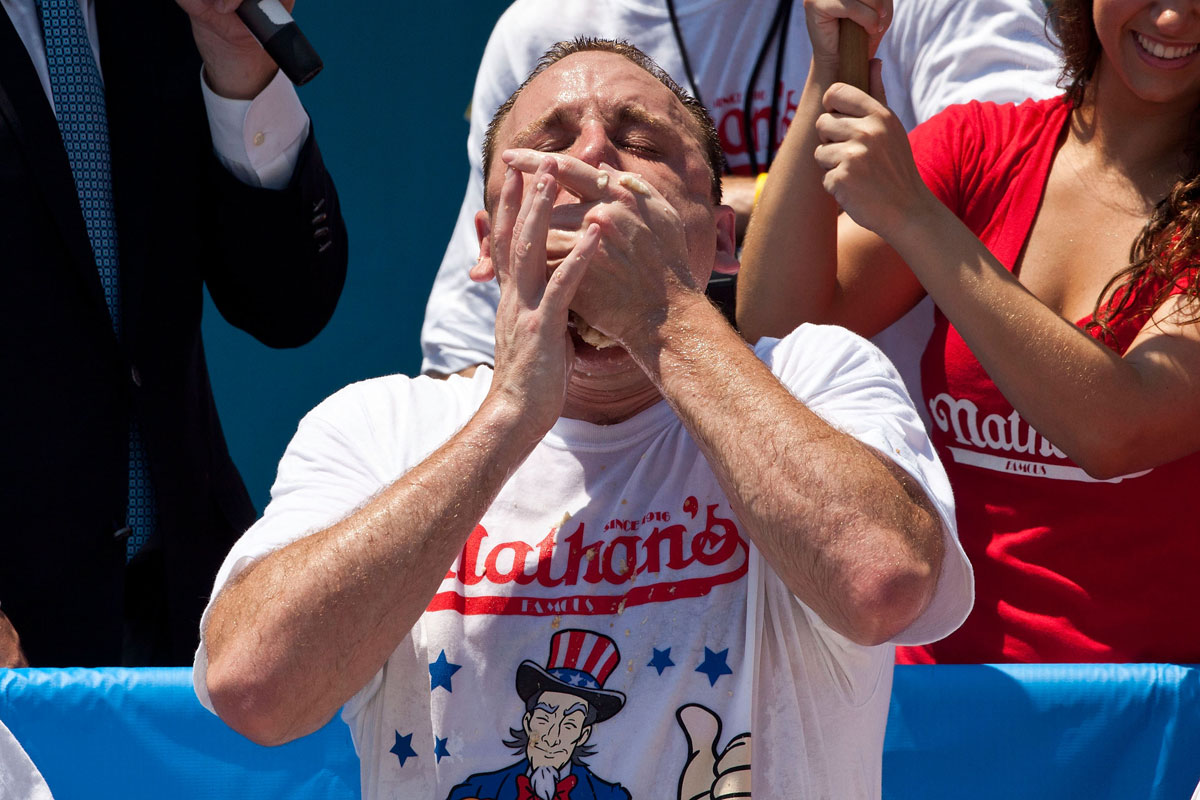 Eat, pray, stuff: the Nathan’s hot dog contest