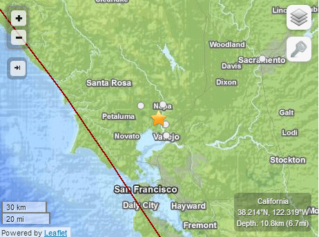 6.0 Earthquake reported in San Francisco Bay area