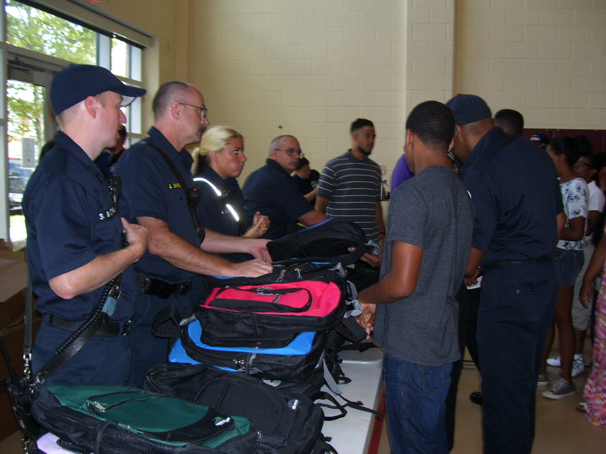 Local firefighters help students get back to school
