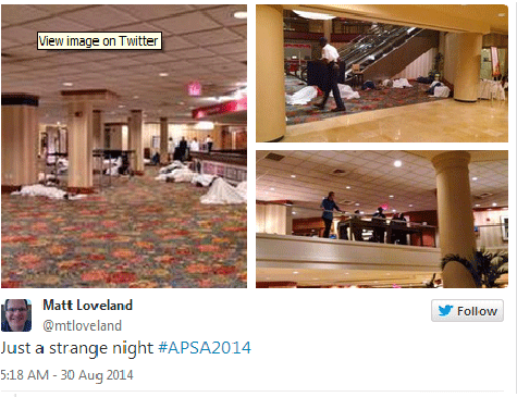 DC hotel guests forced to sleep in ballroom overnight