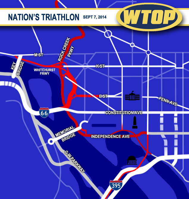 Nation’s Triathlon to cause road closures Sunday; swim canceled