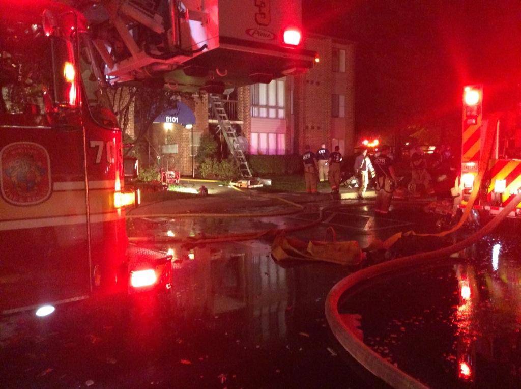 3 in hospital after Md. apartment fire