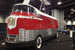 The 1940 GM Futurliner is feet high and 33 feet long! It also toured the country for GM. A similar one just sold for $4 million.  (WTOP/John Aaron)