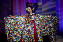 Miss Korea, Yebin-Yoo, poses for the judges, during the national costume show during the 63rd annual Miss Universe Competition in Miami, Fla., Wednesday, Jan. 21, 2015. (AP Photo/J Pat Carter)