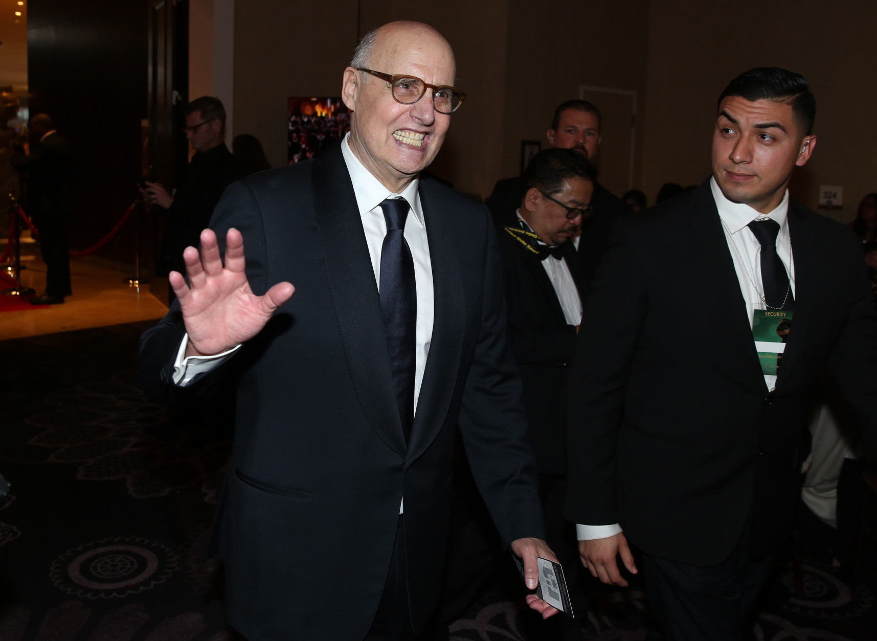 Jeffrey Tambor walks in the audience at the 72nd annual Golden Globe Awards at the Beverly Hilton Hotel on Sunday, Jan. 11, 2015, in Beverly Hills, Calif. (Photo by Matt Sayles/Invision/AP)