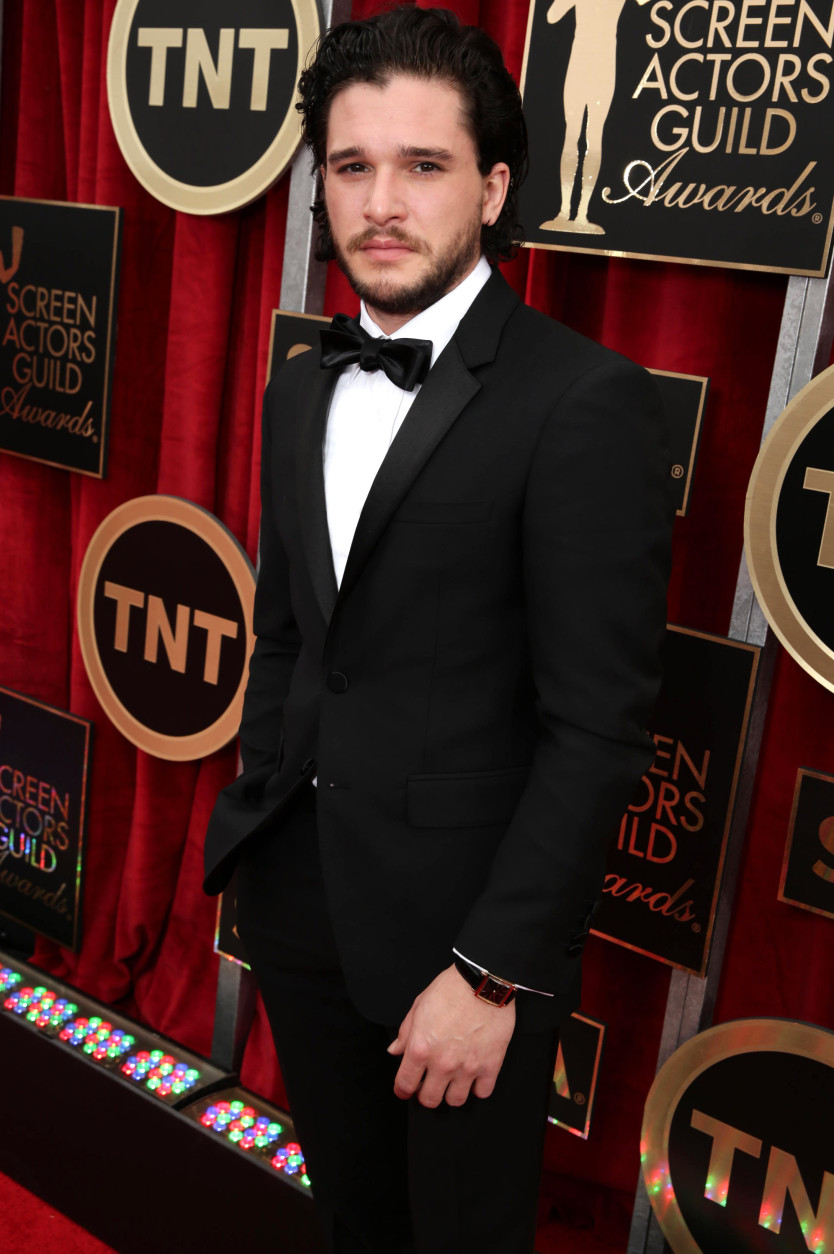 Kit Harington seen at the Red Carpet Arrivals For The 21st Annual SAG Awards held at the Shrine Auditorium on Sunday, Jan. 25, 2015, in Los Angeles. (Photo by Eric Charbonneau/Invision for People Magazine]/AP Images)