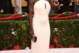 Viola Davis arrives at the 21st annual Screen Actors Guild Awards at the Shrine Auditorium on Sunday, Jan. 25, 2015, in Los Angeles. (Photo by Jordan Strauss/Invision/AP)
