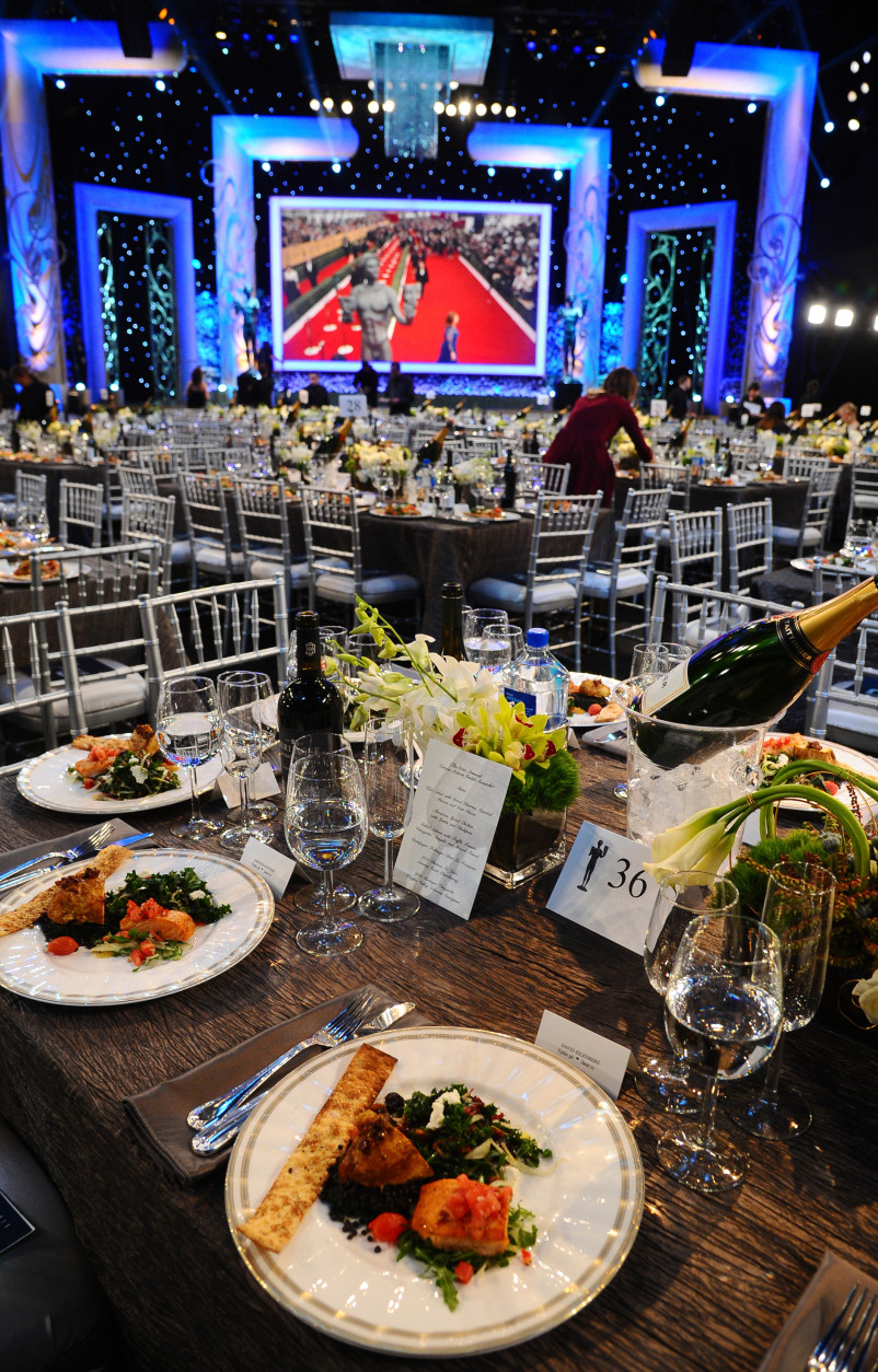 General view of atmosphere in the audience at the 21st annual Screen Actors Guild Awards at the Shrine Auditorium on Sunday, Jan. 25, 2015, in Los Angeles. (Photo by Vince Bucci/Invision/AP)