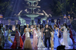 Nick Jonas performs during the Miss Universe pageant in Miami, Sunday, Jan. 25, 2015. (AP Photo/Wilfredo Lee)
