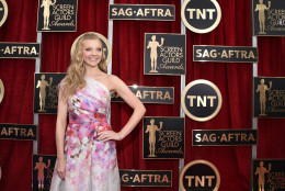 Natalie Dormer arrives at the 21st annual Screen Actors Guild Awards at the Shrine Auditorium on Sunday, Jan. 25, 2015, in Los Angeles. (Photo by John Shearer/Invision/AP)
