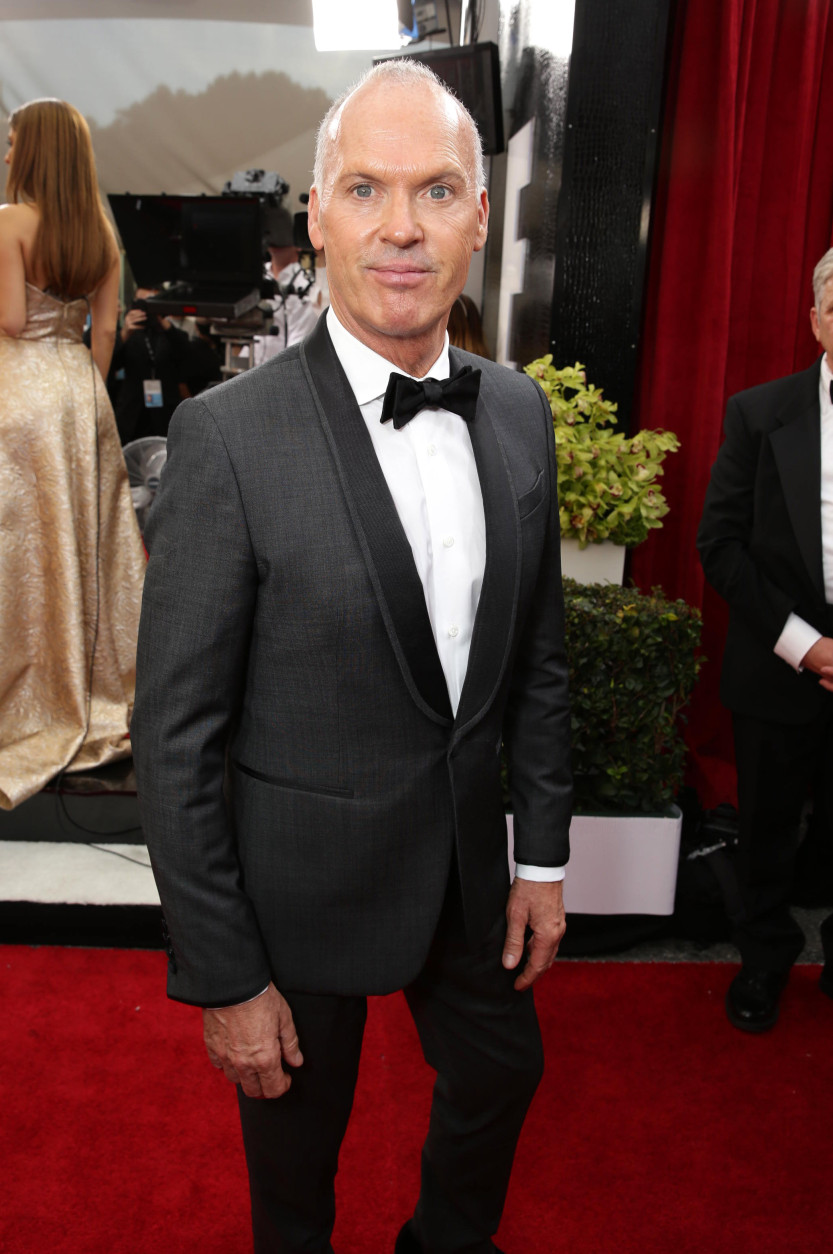Michael Keaton seen at the Red Carpet Arrivals For The 21st Annual SAG Awards held at the Shrine Auditorium on Sunday, Jan. 25, 2015, in Los Angeles. (Photo by Eric Charbonneau/Invision for People Magazine]/AP Images)