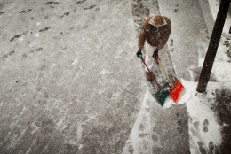 Getting ready to shovel some snow? Think before you head out, and take it easy. (AP Photo/Pablo Martinez Monsivais )