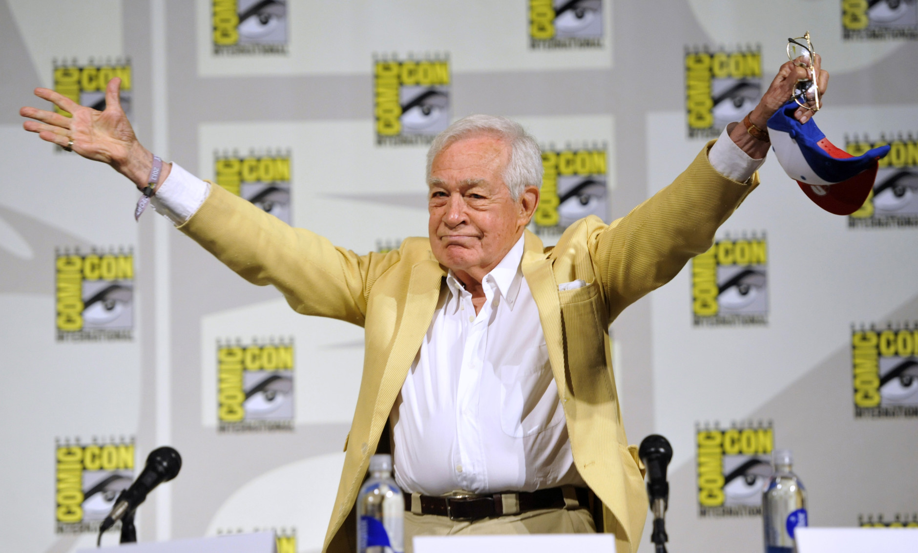 Jack Larson, who played Jimmy Olsen in the 1950's TV series, "The Adventures of Superman, attends the "Superman" 75th Anniversary panel on Day 4 of the Comic-Con International on Saturday, July 20, 2013 in San Diego. (Photo by Chris Pizzello/Invision/AP)