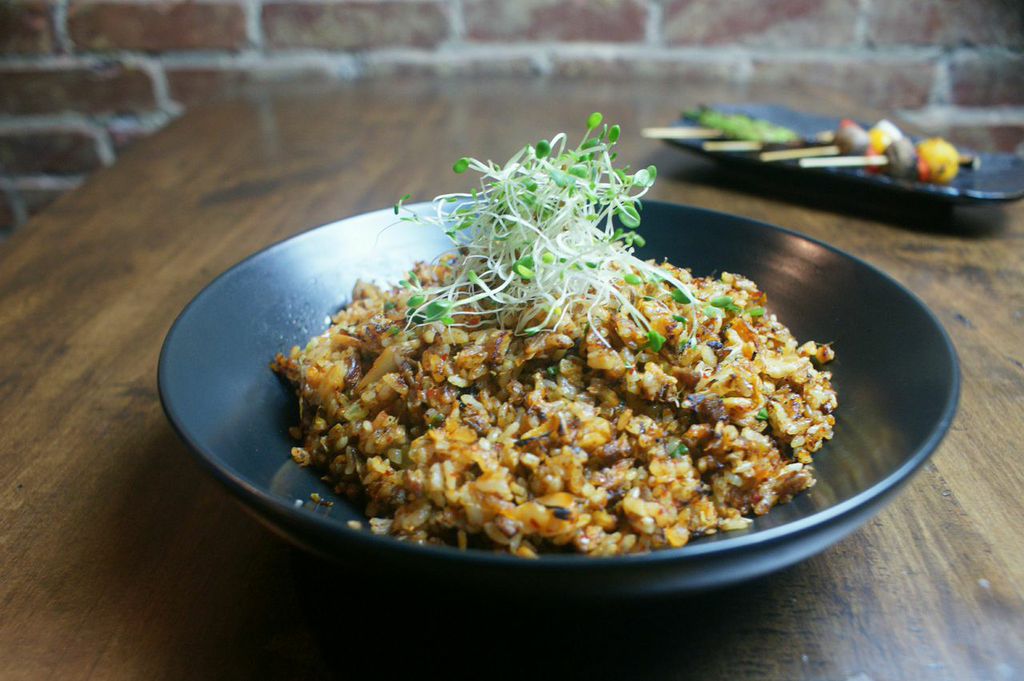 The K-Pork Fried Rice at BUL. The kimchi on chef MyungEun Cho’s signature fried rice dish is made weekly by Park’s mother, using his grandmother’s recipe. (April Pongtratic/Courtesy BUL)