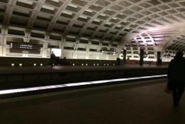 A day after a tragic Metrorail incident, there weren't as many people at L'Enfant Plaza on Tuesday. (WTOP/Nick Iannelli)