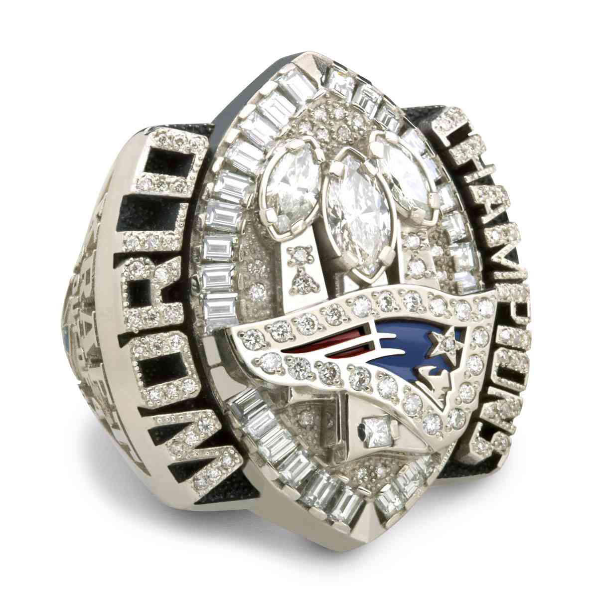 This is the Patriots' ring from their last title in 2005. (AP Photo/The New England Patriots)
