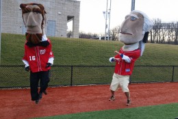 On Saturday, local residents auditioned for the Washington Nationals' President's Race. (WTOP/Kathy Stewart)