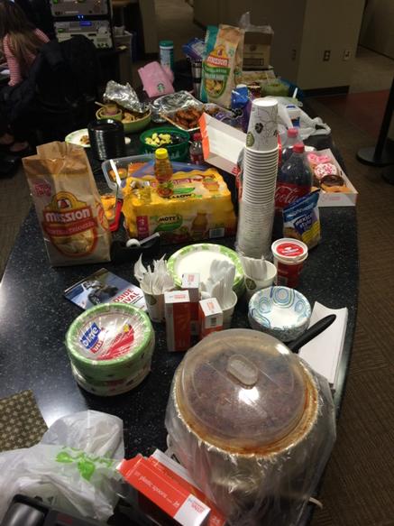 WTOP hosted a Super Bowl party with plenty of game-time treats. (WTOP/Sarah Beth Hensley)