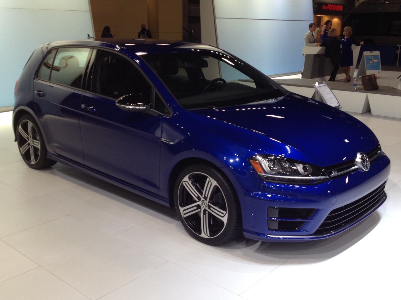The top Volkswagen Golf R starts at around $37,000 but features all wheel drive and nearly 300 horsepower. (WTOP/John Aaron)