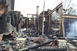 Fire destroyed this 16,000 square foot home in Annapolis on Monday, Jan. 19. (Anne Arundel County Fire Department)