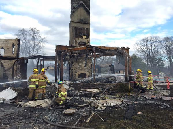 Fire destroyed this 16,000 square foot home in Annapolis on Monday. (Anne Arundel County Fire Department)