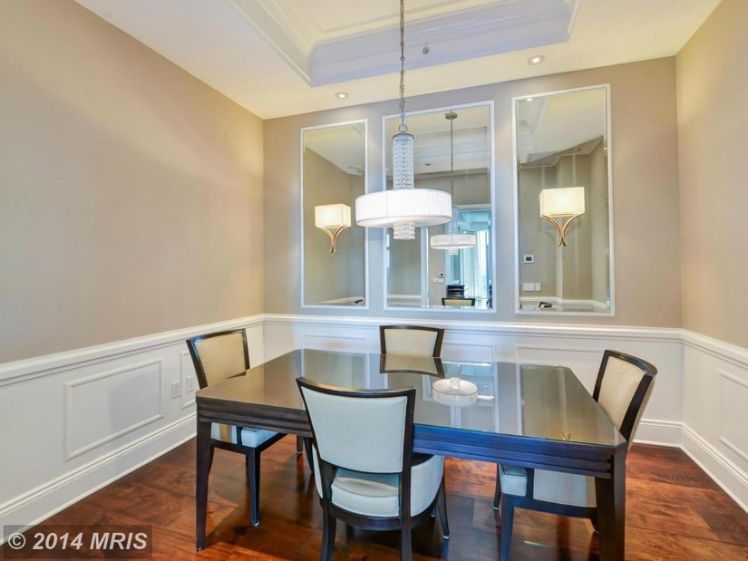 This penthouse apartment in Arlington features hickory floors. (MRIS Homes)