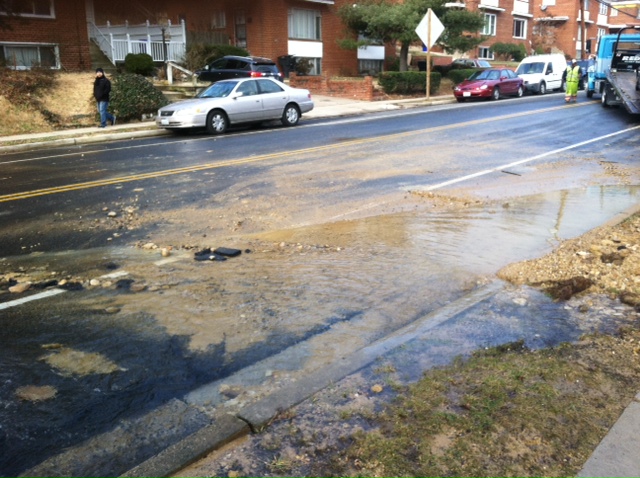 On Jan. 25, a 20-inch water main break was reported in Arlington, Va. (WTOP)