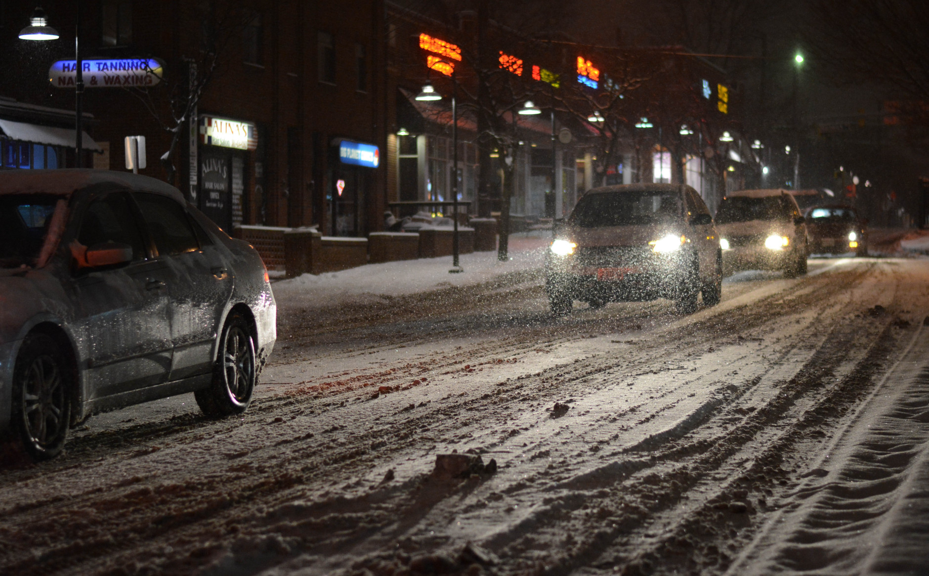 College Park, Md., at about 2 a.m. Tuesday, Feb. 17, 2015. (WTOP/Tim Drummond)