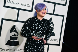 Kelly Osbourne arrives at the 57th annual Grammy Awards at the Staples Center on Sunday, Feb. 8, 2015, in Los Angeles. (Photo by Jordan Strauss/Invision/AP)