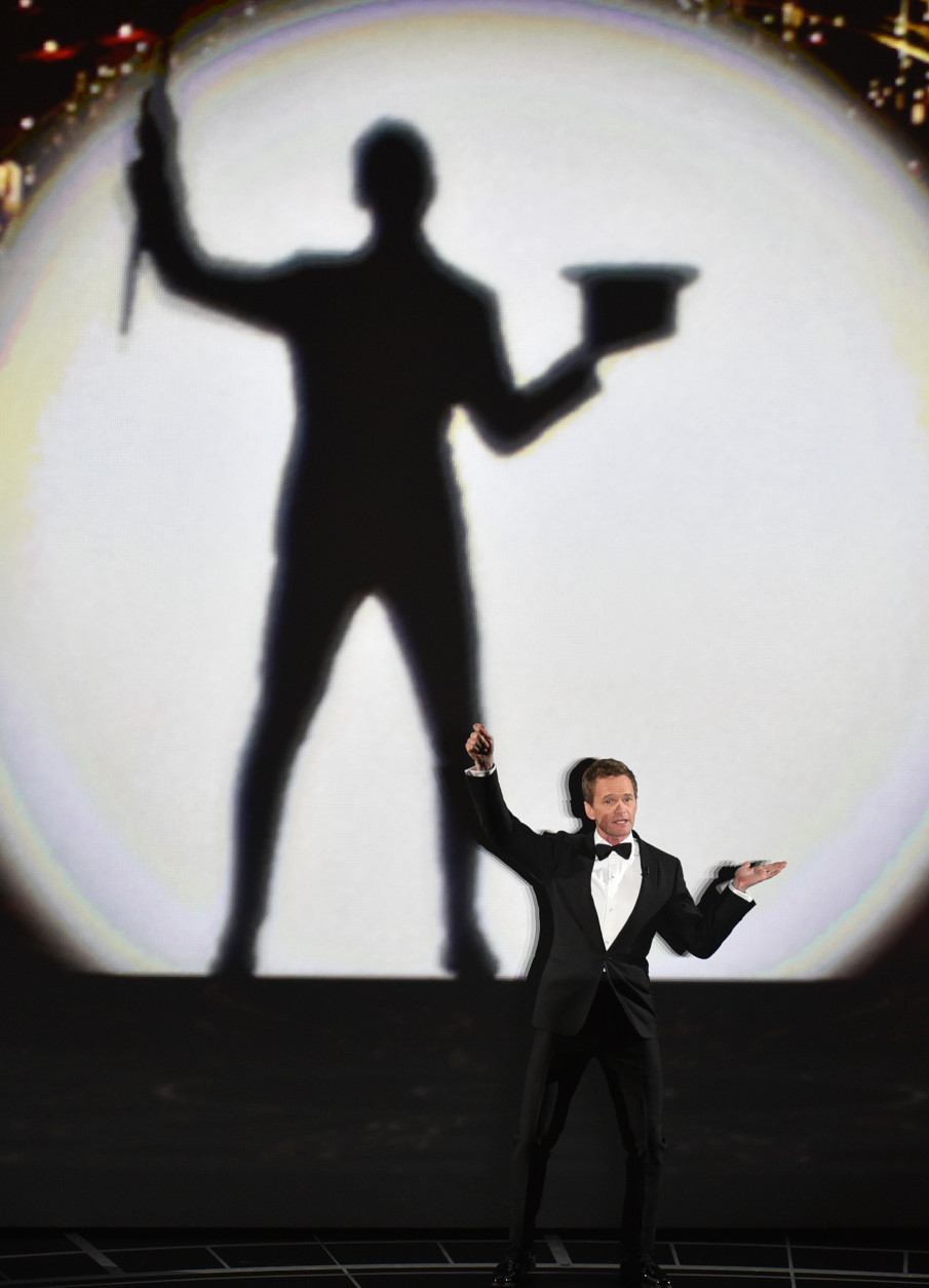 Host Neil Patrick Harris performs at the Oscars on Sunday, Feb. 22, 2015, at the Dolby Theatre in Los Angeles. (Photo by John Shearer/Invision/AP)