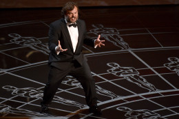 Jack Black performs at the Oscars on Sunday, Feb. 22, 2015, at the Dolby Theatre in Los Angeles. (Photo by John Shearer/Invision/AP)