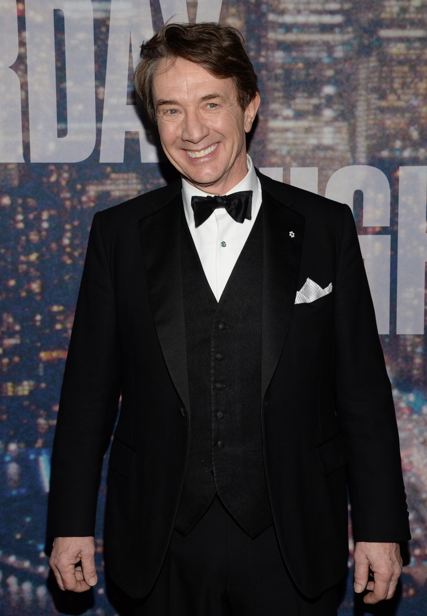 Martin Short arrives at the Saturday Night Live 40th Anniversary Special at Rockefeller Plaza on Sunday, Feb. 15, 2015, in New York. (Photo by Evan Agostini/Invision/AP)