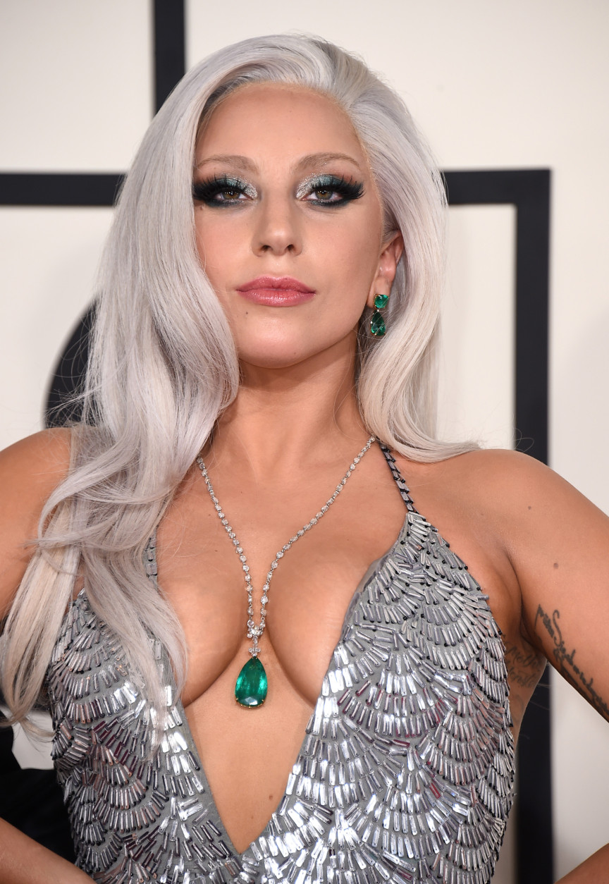 Lady Gaga arrives at the 57th annual Grammy Awards at the Staples Center on Sunday, Feb. 8, 2015, in Los Angeles. (Photo by Jordan Strauss/Invision/AP)