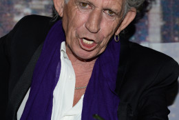 Keith Richards arrives at the Saturday Night Live 40th Anniversary Special at Rockefeller Plaza on Sunday, Feb. 15, 2015, in New York. (Photo by Evan Agostini/Invision/AP)