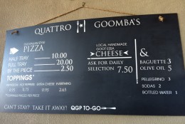 There are two places in which Quattro Goombas customers can enjoy wine: the tasting room and the pizza shop/production building. (WTOP/Rachel Nania)