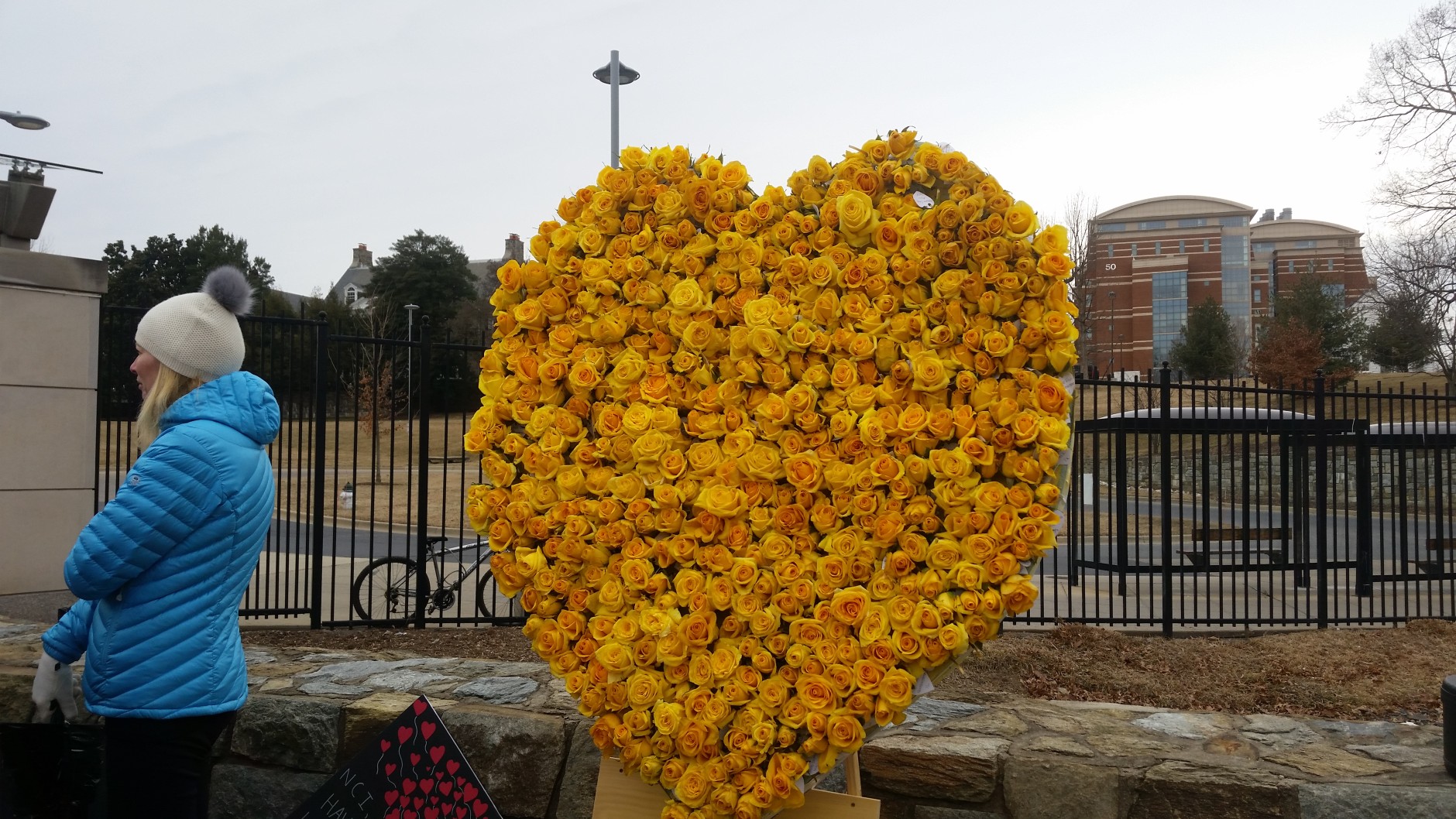 Here, a heart of remembrance on Valentine's Day. (WTOP/Allison Keyes)