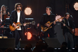 

Jeff Lynne, left, and the Electric Light Orchestra perform at the 57th annual Grammy Awards on Sunday, Feb. 8, 2015, in Los Angeles. (Photo by John Shearer/Invision/AP)