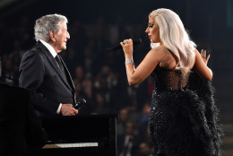 Tony Bennett, left, and Lady Gaga perform at the 57th annual Grammy Awards on Sunday, Feb. 8, 2015, in Los Angeles. (Photo by John Shearer/Invision/AP)