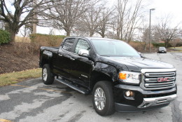 The GMC Canyon is a more upscale version of the Chevrolet Colorado, which was named the 2015 Motor Trend Truck of the Year. (WTOP/Mike Parris)