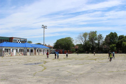 The playground at Donald L. Morrill Math & Science School prior to its transformation.