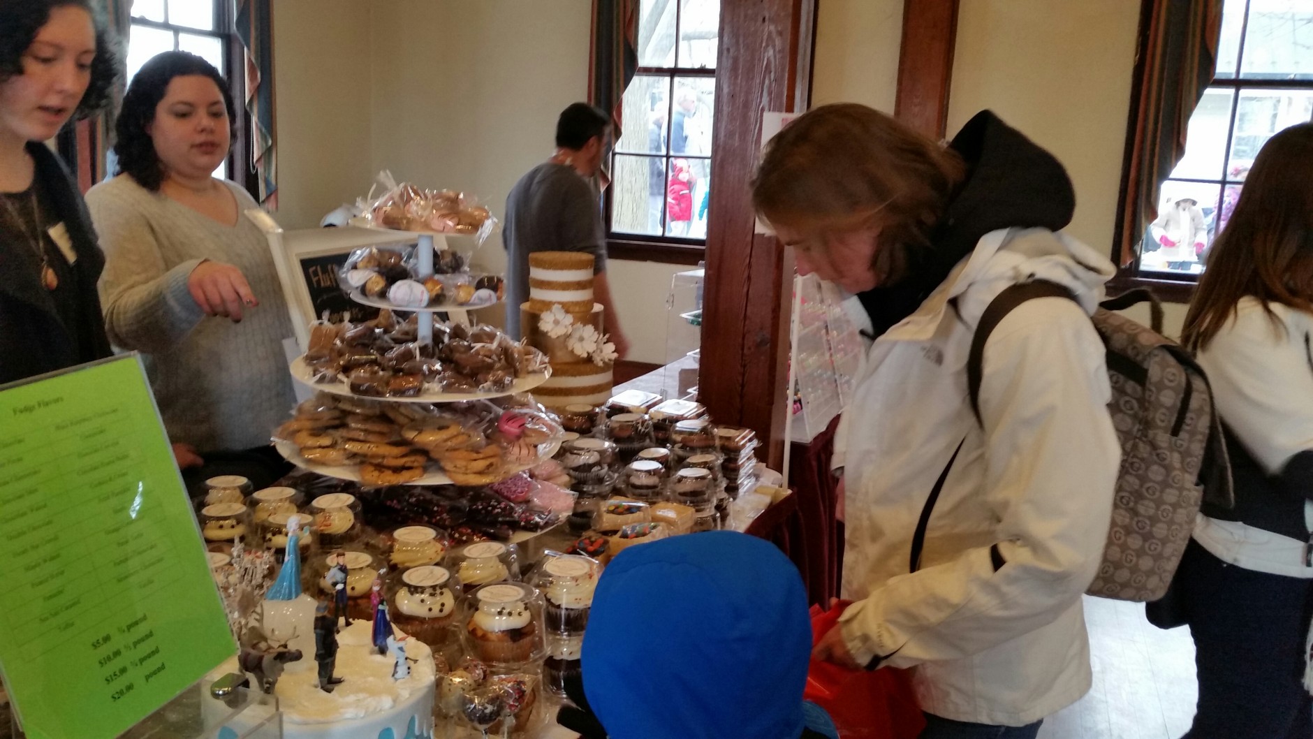 Two floors of Fairfax's Old Town Hall were filled with chocolate vendors. (WTOP/Kathy Stewart)