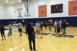 The scene at the Wizards Media All-Star Challenge, which included a three-point contest, a skills challenge and a dunk contest. (WTOP/Noah Frank)