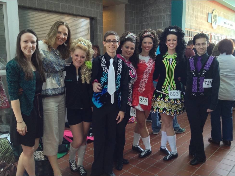 Daniela Donovan with students from the Irish dance school that she teaches at when she's well. (Courtesy Daniela Donovan)