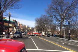 D.C. fire truck gas leak Wisconsin Avenue