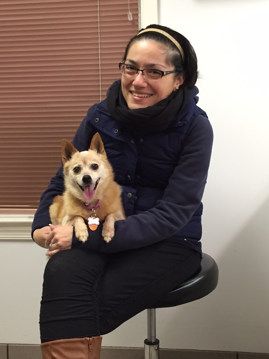Paola Hernandez turned to GoFundMe when she needed help paying for her dog's medical bills. (WTOP/Mike Murillo)