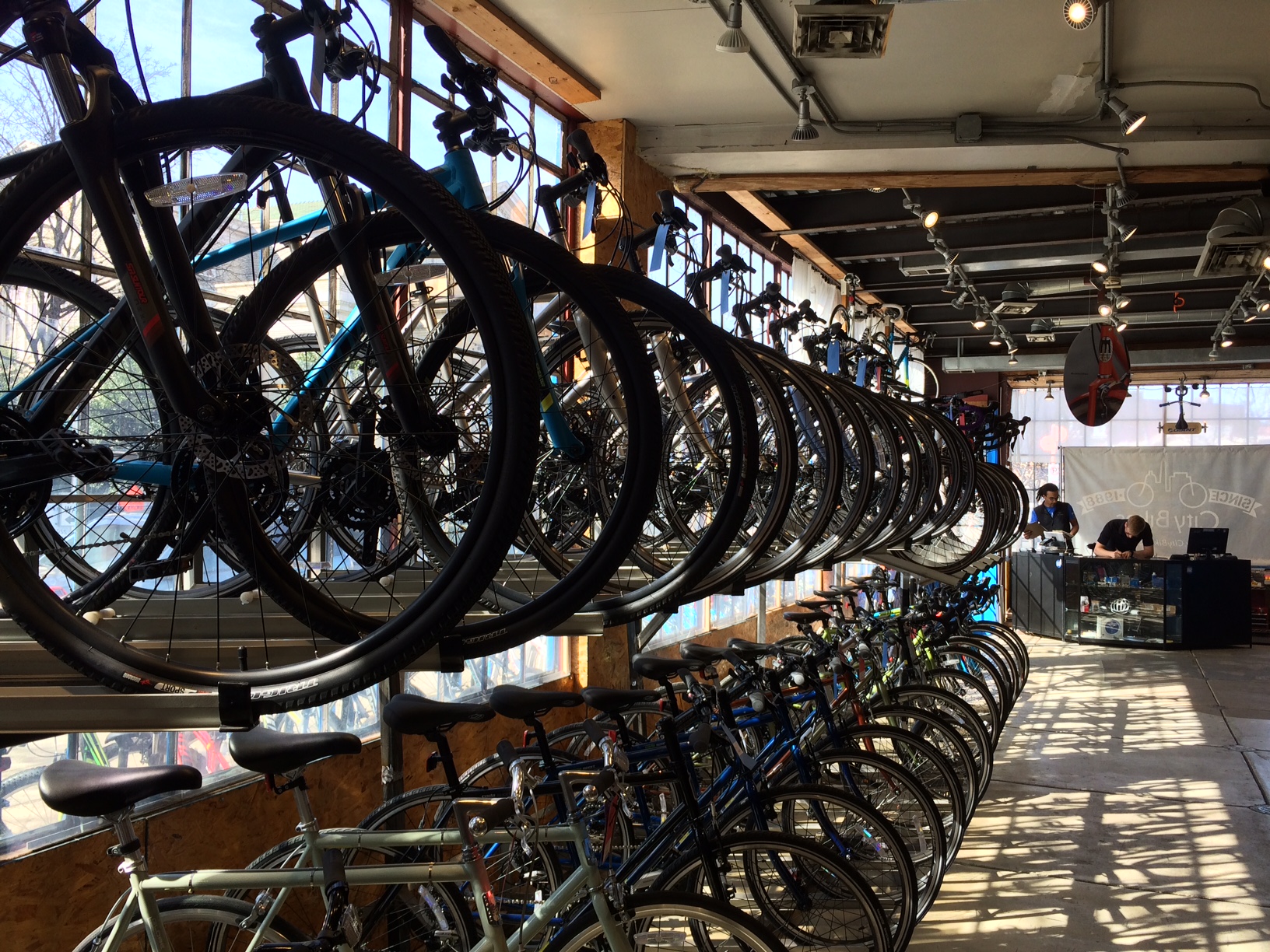 Inside the store that helped one man get back his stolen bike. (WTOP/Kate Ryan)