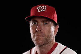 VIERA, FL - MARCH 01:  Casey Janssen #44 of the Washington Nationals poses for a portrait during photo day at Space Coast Stadium on March 1, 2015 in Viera, Florida.  (Photo by Chris Trotman/Getty Images)