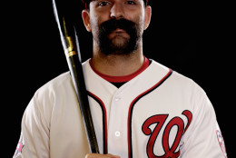 VIERA, FL - MARCH 01:  Danny Espinosa #8 of the Washington Nationals poses for a portrait during photo day at Space Coast Stadium on March 1, 2015 in Viera, Florida.  (Photo by Chris Trotman/Getty Images)