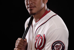 VIERA, FL - MARCH 01:  Wilson Ramos #40 of the Washington Nationals poses for a portrait during photo day at Space Coast Stadium on March 1, 2015 in Viera, Florida.  (Photo by Chris Trotman/Getty Images)