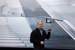 Apple CEO Tim Cook talks about new products during an Apple event on Monday, March 9, 2015, in San Francisco.  (AP Photo/Eric Risberg)